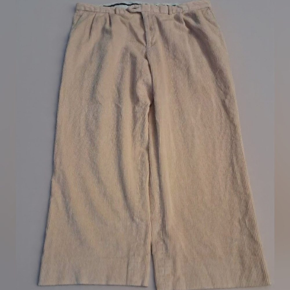 Vineyard Vines Mens 42 Corduroy Pants Tan Wide Leg Preppy Like New